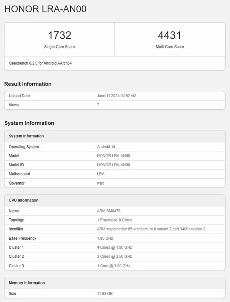 El Honor Magic V Flip aparece en Geekbench con Snapdragon 8+ Gen1 2